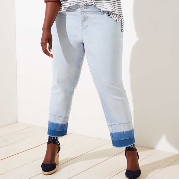 LOFT Denim - Loft Plus skinny crop jeans raw edge